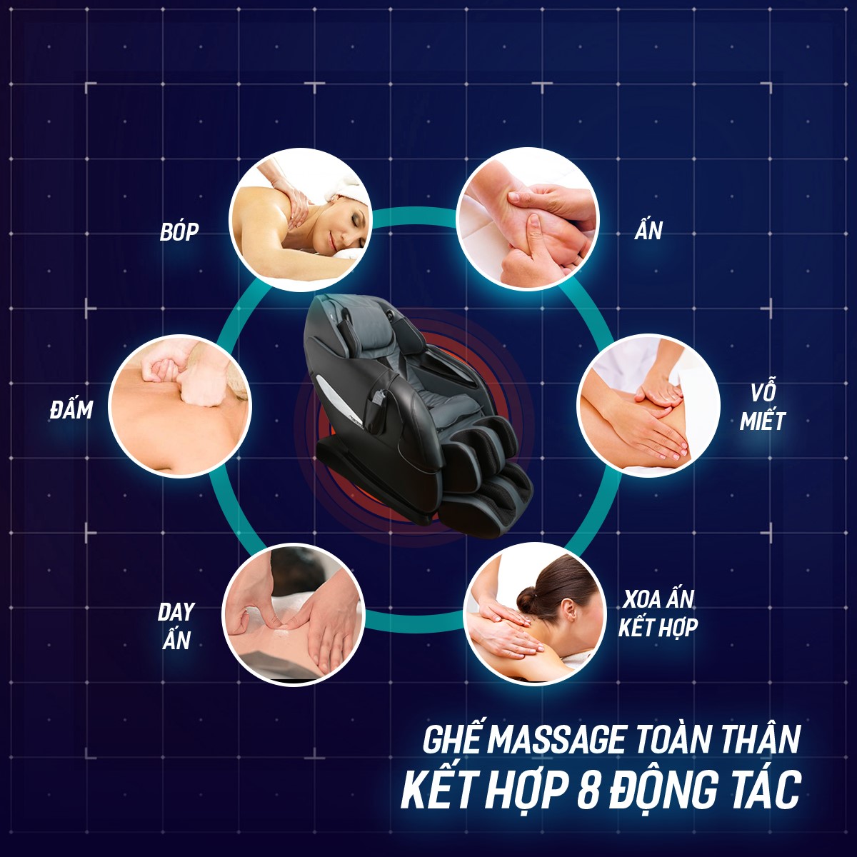 Ghế massage toàn thân dành cho người cao tuổi AM689 