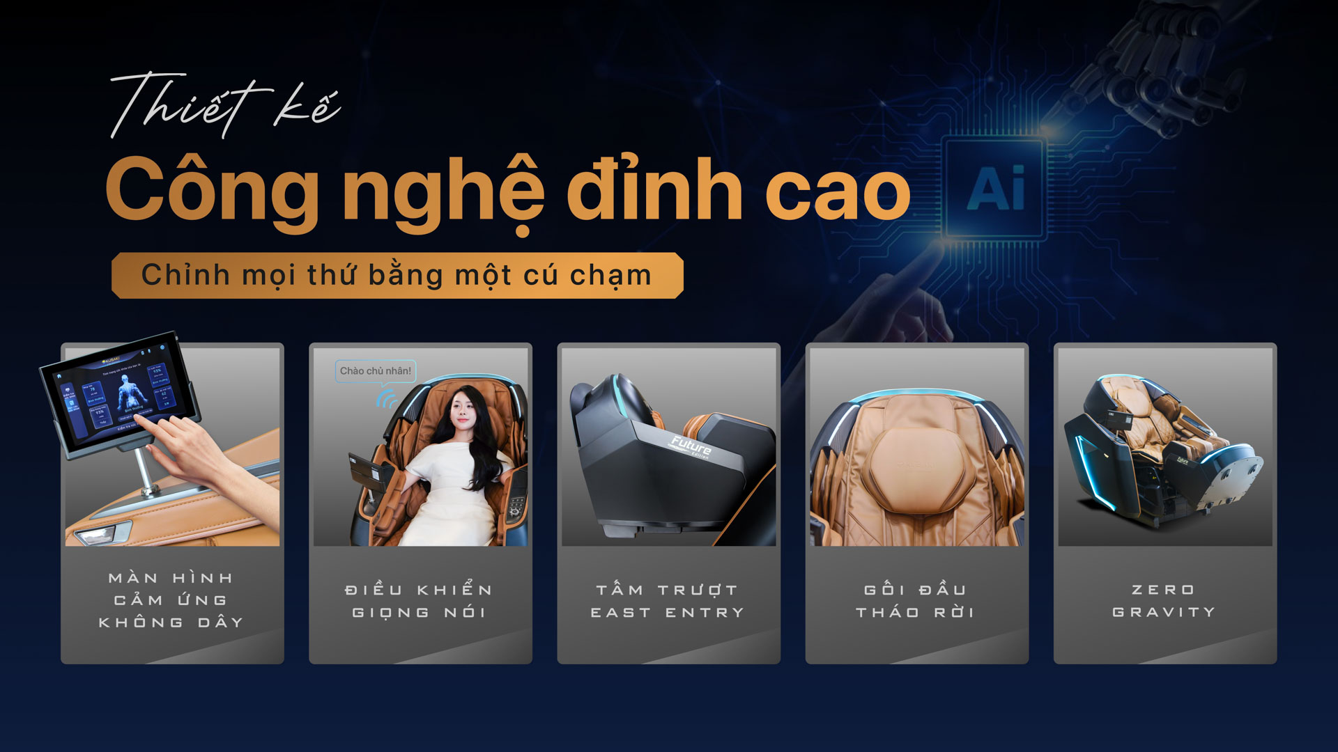 Thiết kế công nghệ đỉnh cao của ghế massage am999