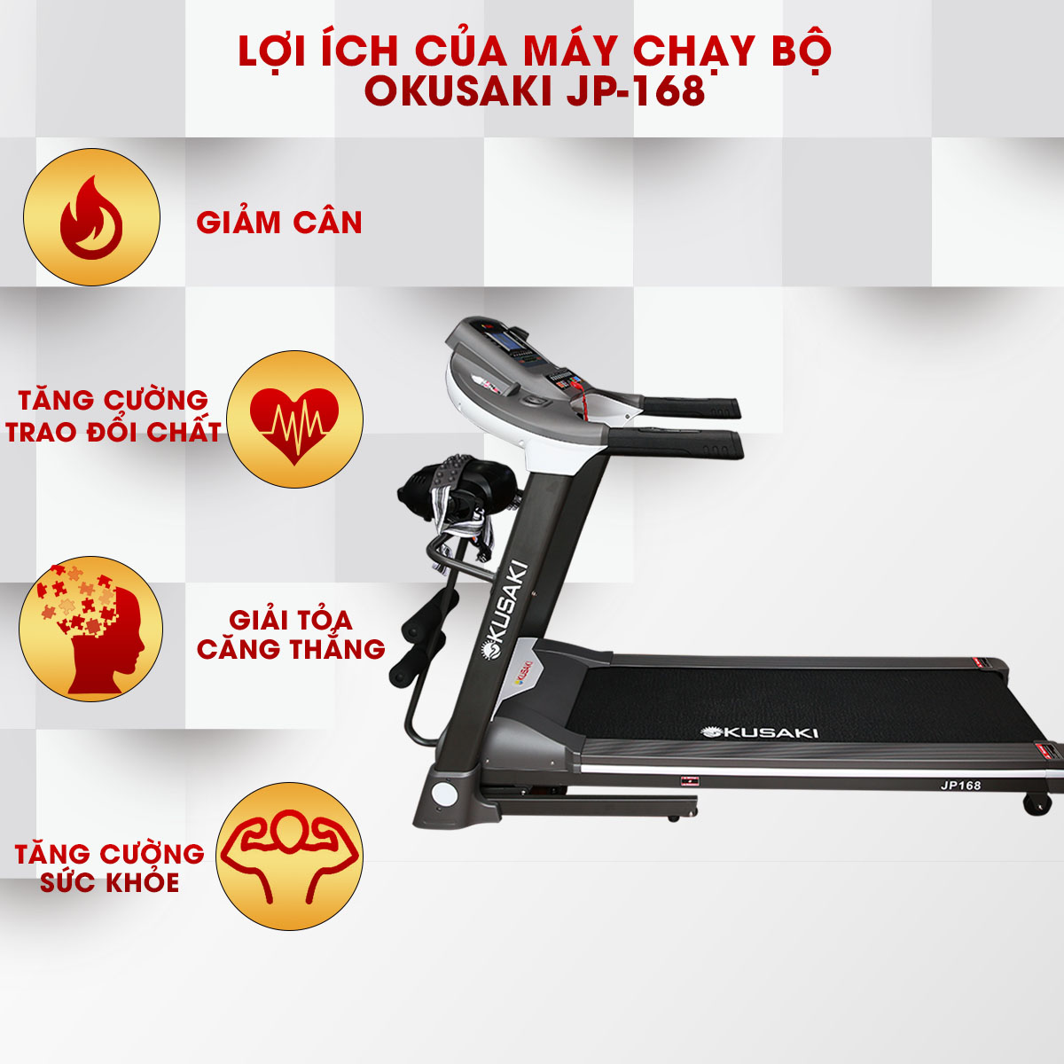 máy chạy bộ đa năng JP-168