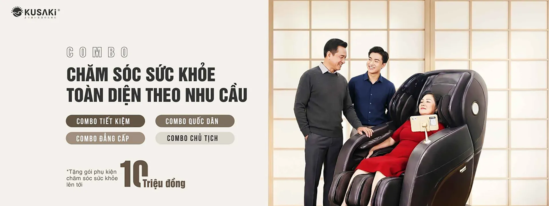 Combo chăm sóc sức khỏe toàn diện theo nhu cầu