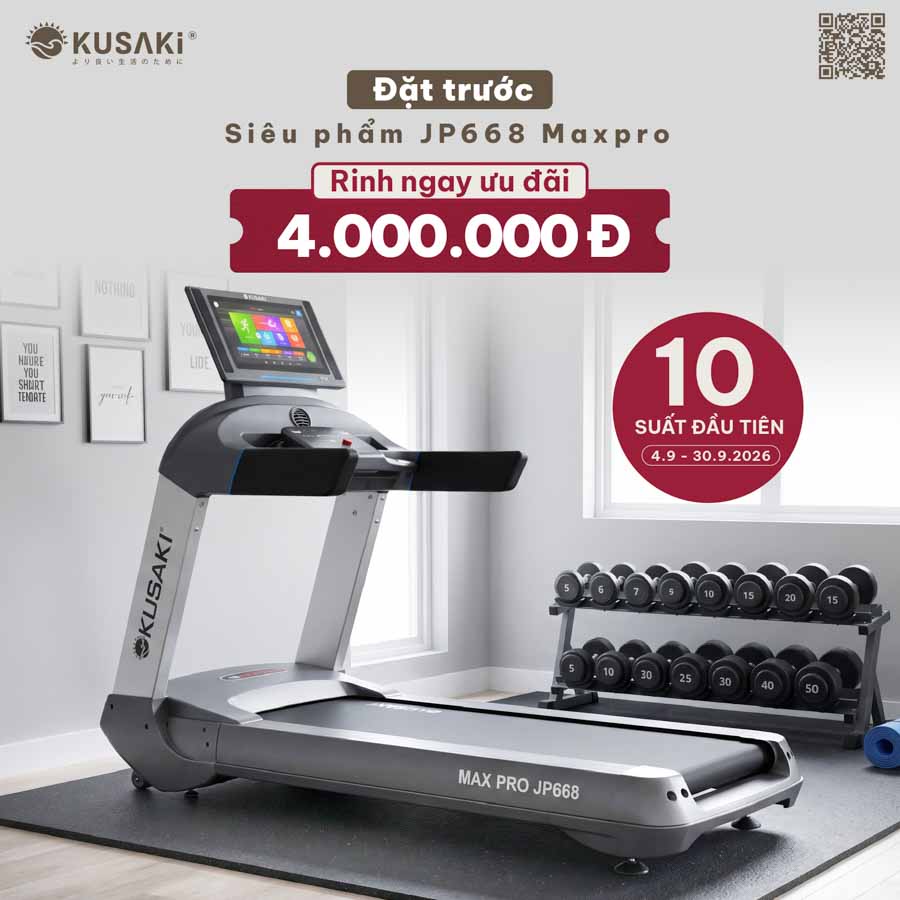 Đặt Trước Máy Chạy Bộ JP668 Maxpro Tại Okusaki Giảm Ngay 4 Triệu