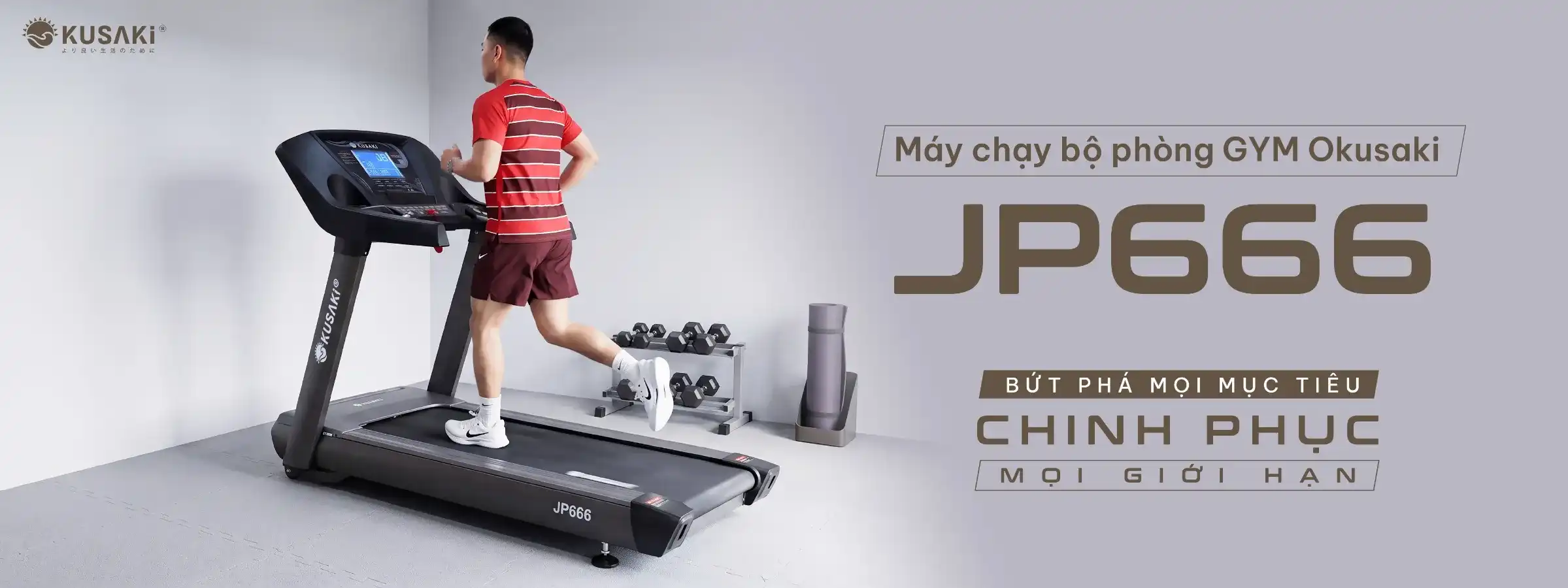 Máy chạy bộ phòng Gym Okusaki JP666