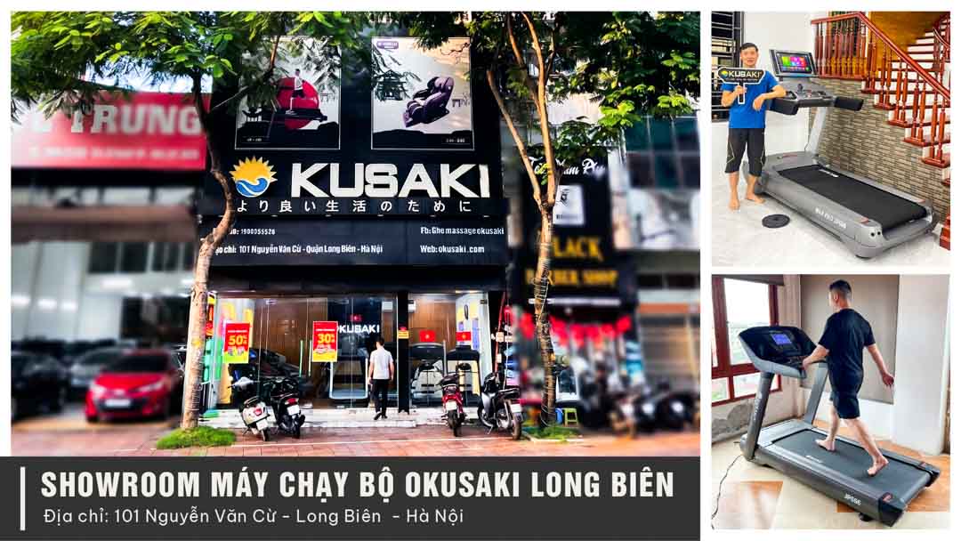 Showroom máy chạy bộ okusaki long biên
