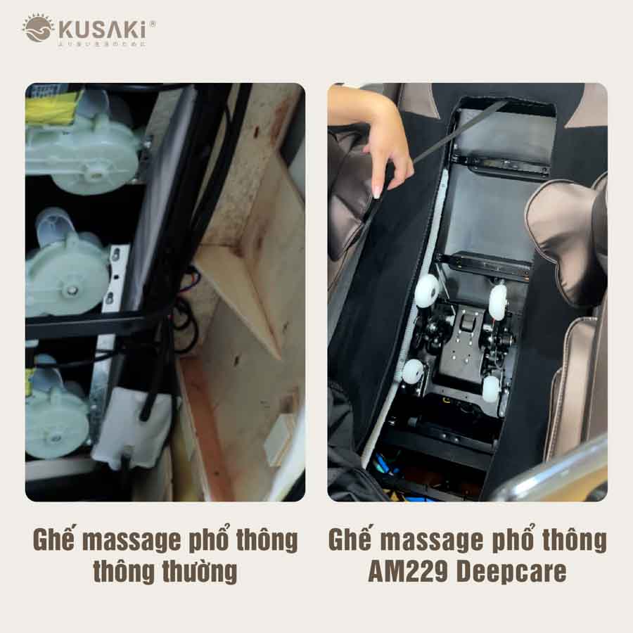 Sự khác biệt giữa ghế massage bi cố định và bi silicon am229 deepcare