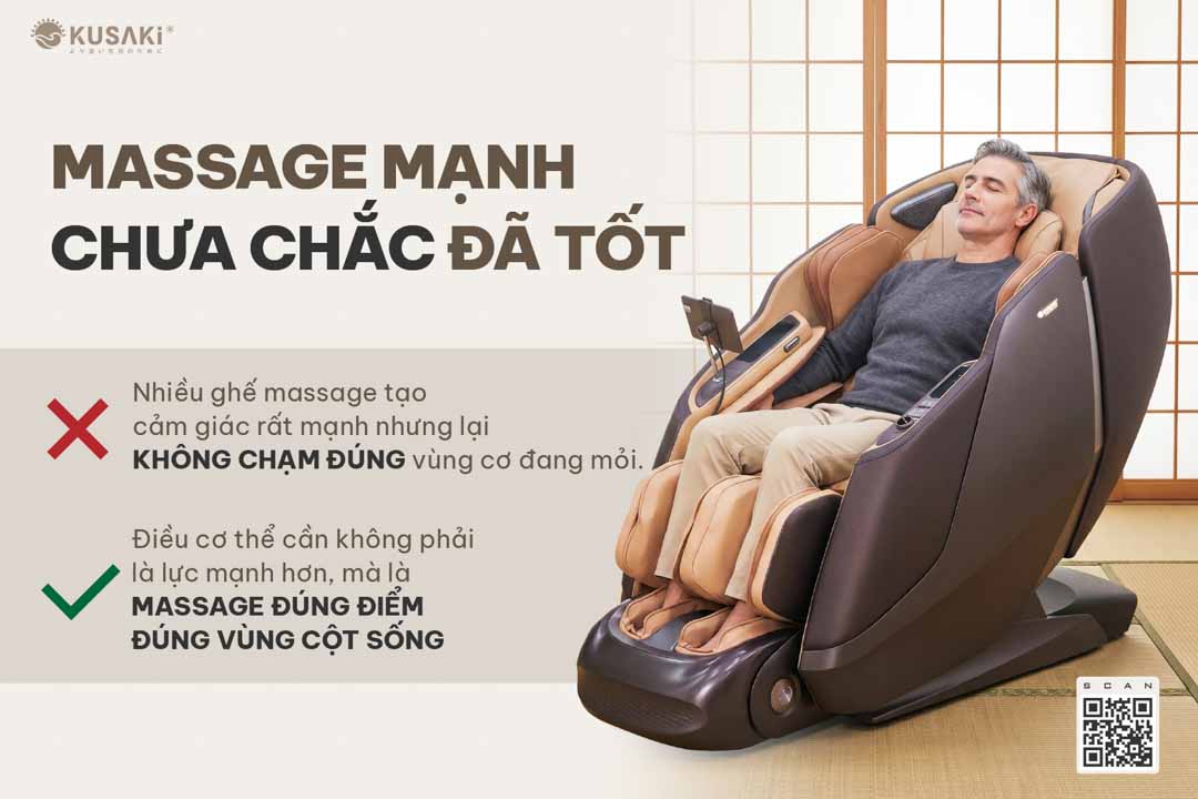 Ghế massage mạnh chưa chắc đã tốt