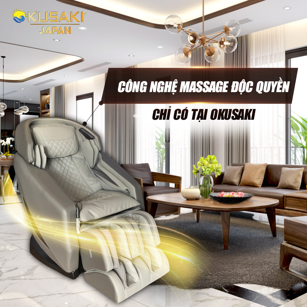 Ghế massage công nghệ tiên tiến độc quyền chỉ có tại Okusa