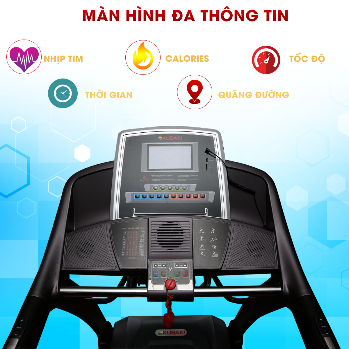 Máy chạy bộ gia đình phổ thông JP-226