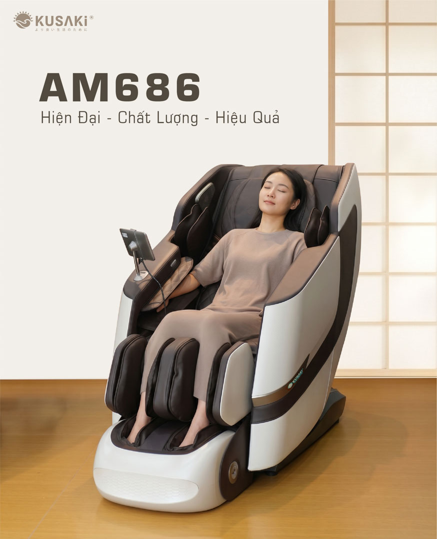 Tổng quan ghế massage Okusaki AM686 chính hãng