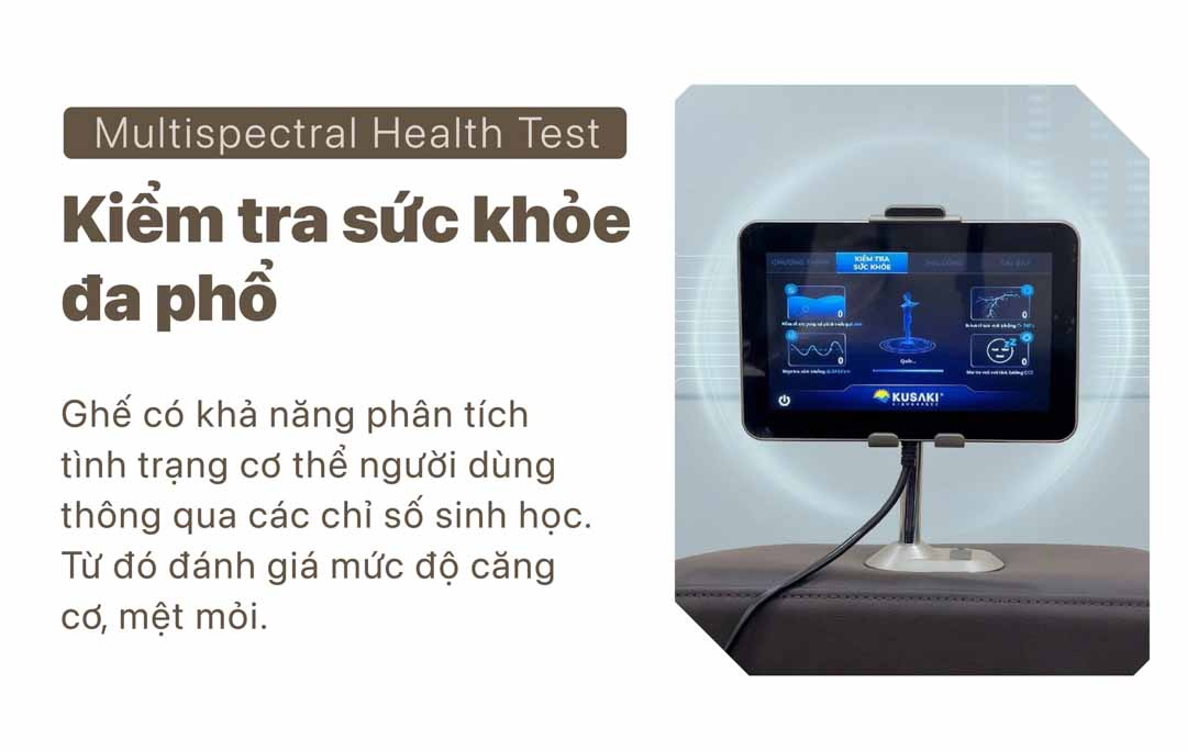 Kiểm tra sức khỏe đa phổ trên ghế massage am686
