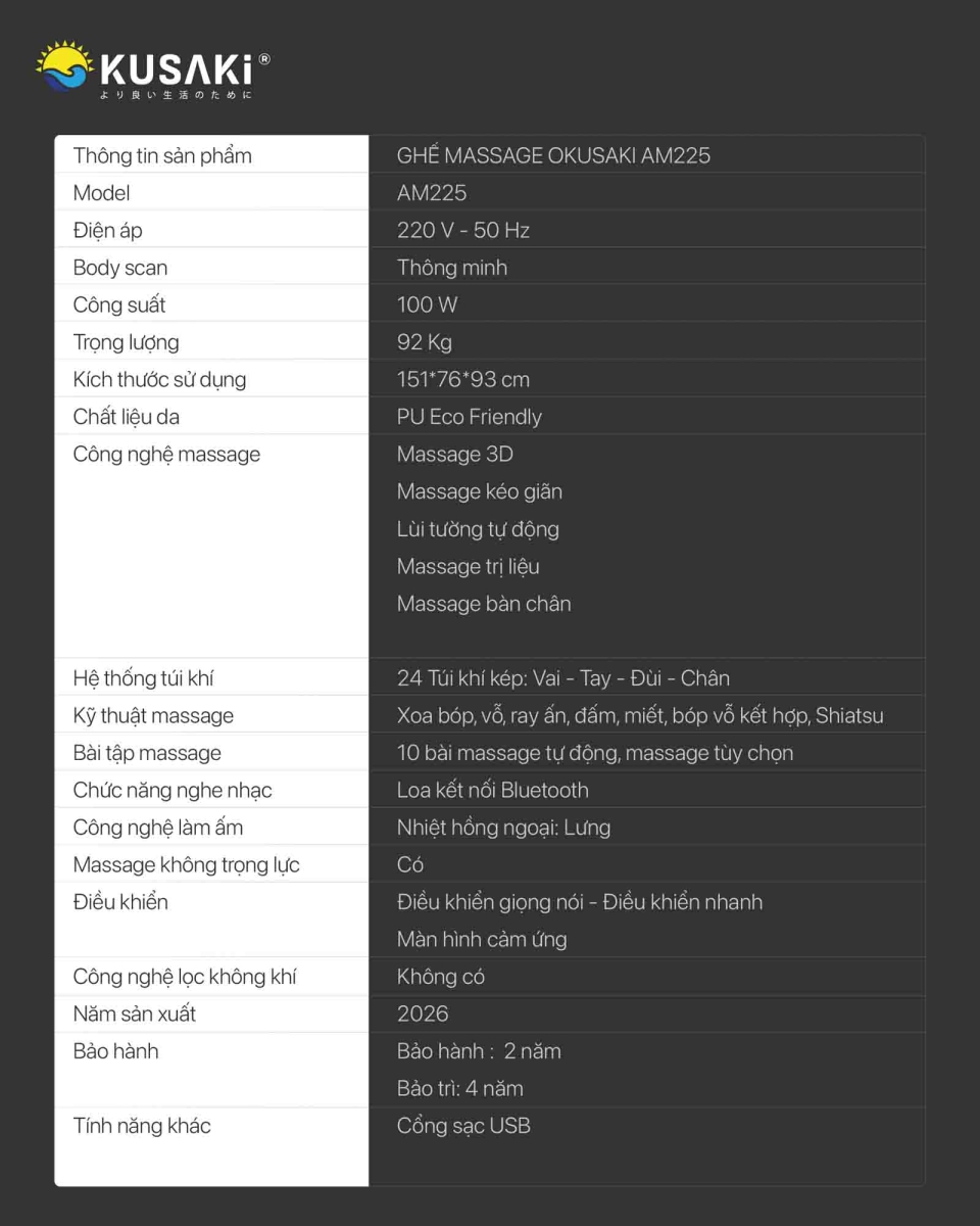 Ghế massage okusaki am225