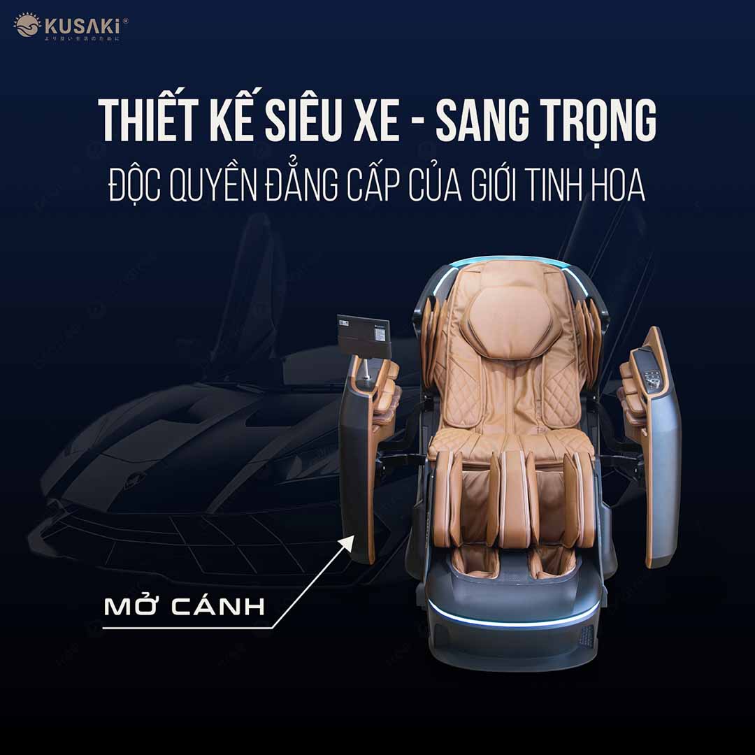 Thiết kế siêu xe cánh mở của ghế massage okusaki am999 future