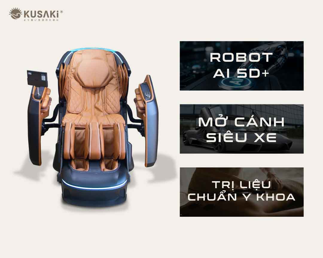 Ghế massage siêu sang cánh mở Okusaki Am999 future