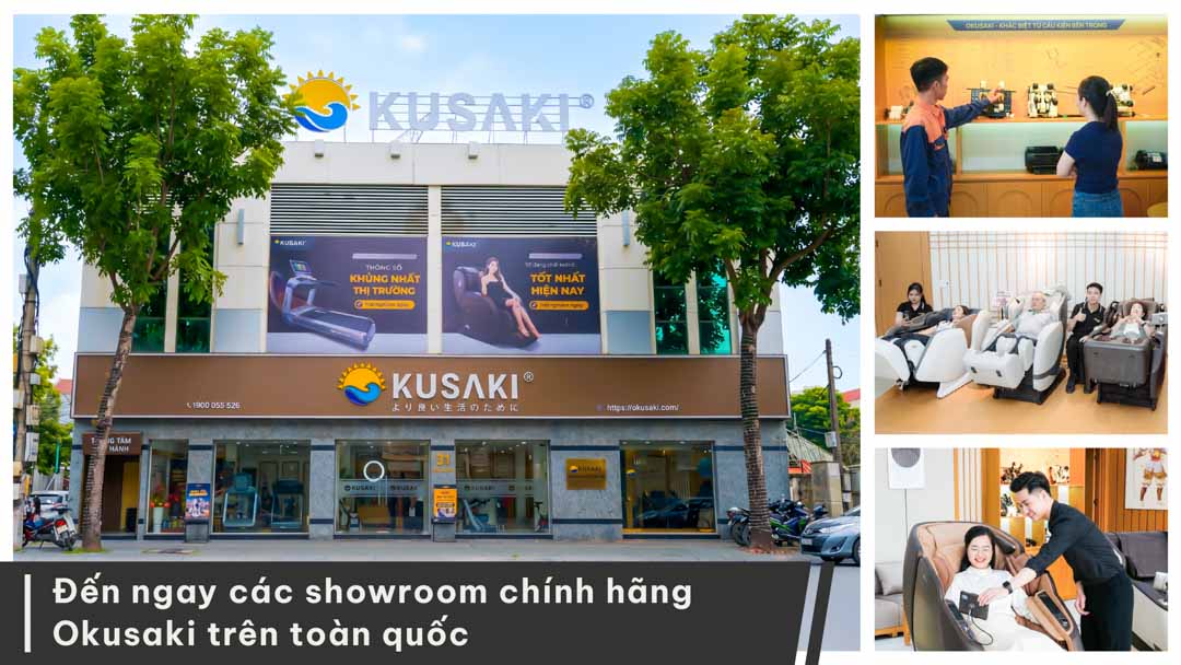 Trải nghiệm và mua hàng trực tiếp tại showroom chính hãng của Okusaki