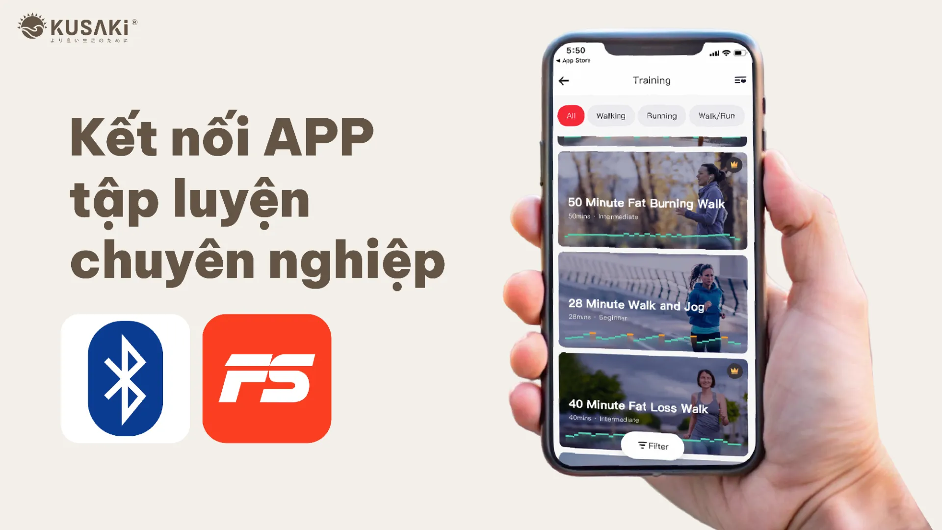 JP666 Plus có thể kết nối app tập luyện chuyên nghiệp fitshow qua bluetooth