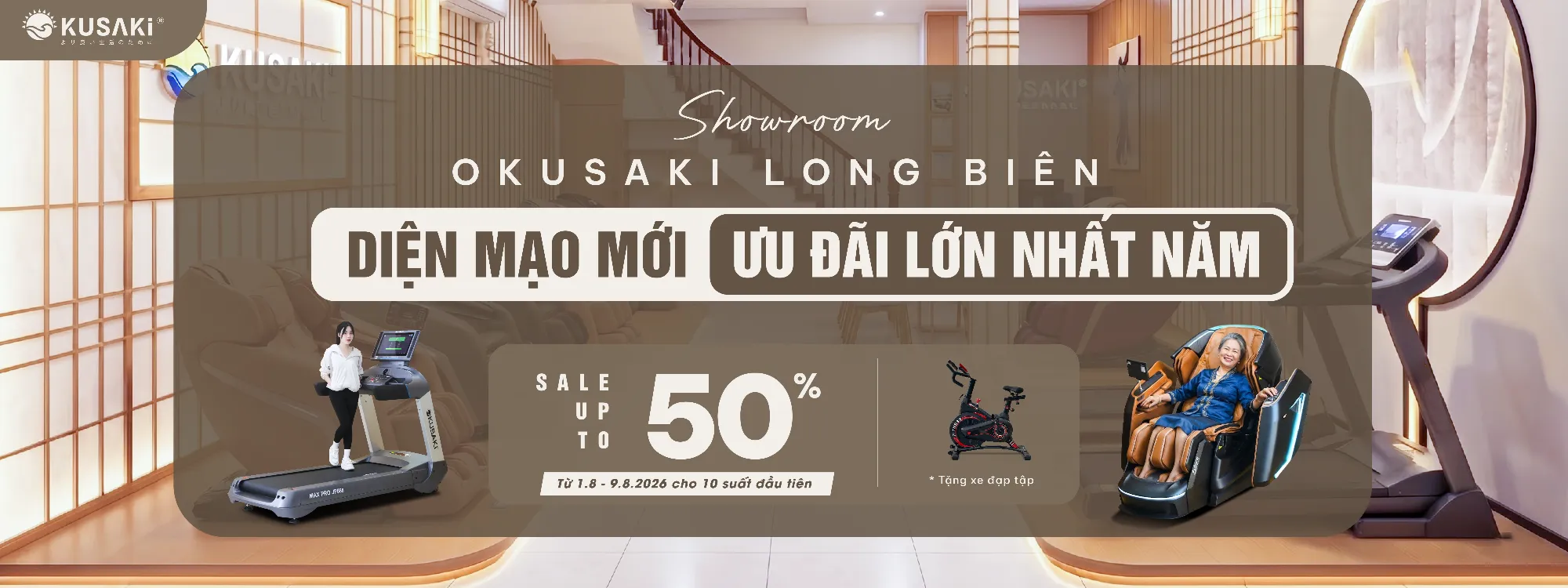 Okusaki Long Biên đổi diện mạo mới